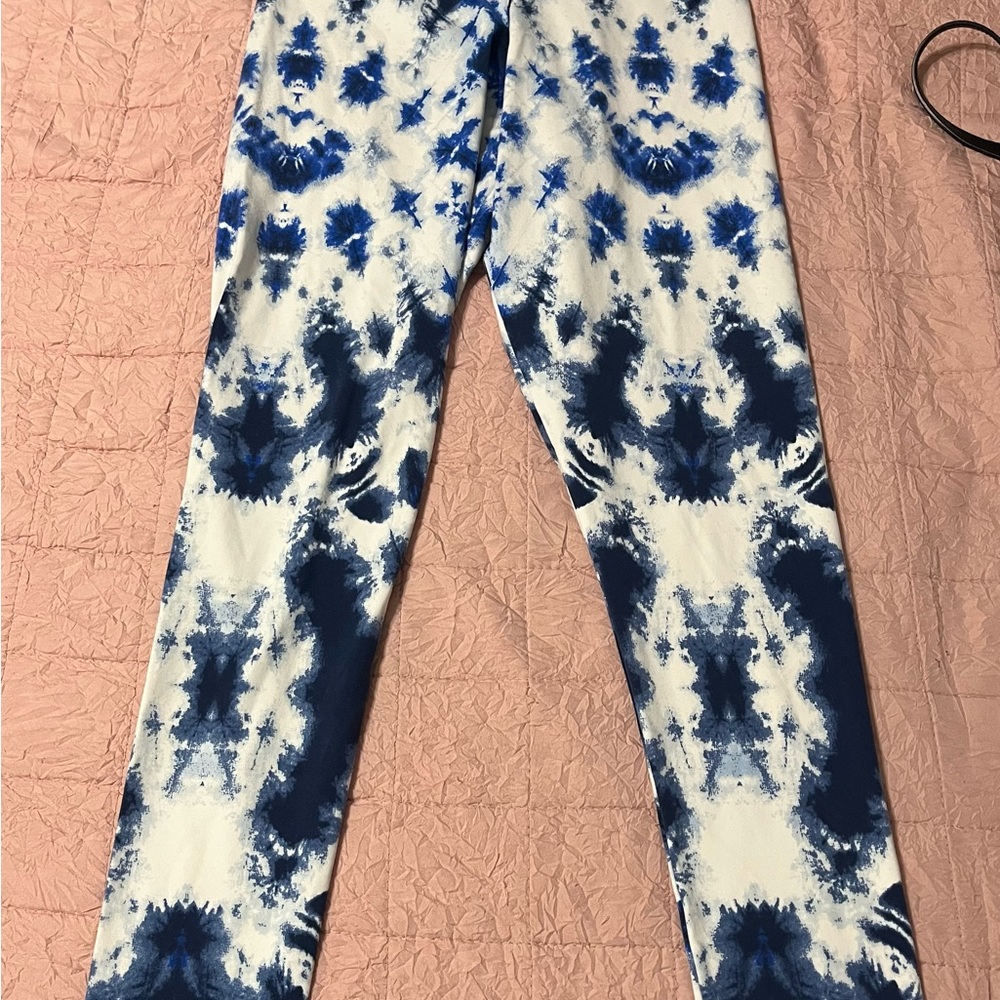 Blue Tie-Dye Leggings – Comfortable & Stylish